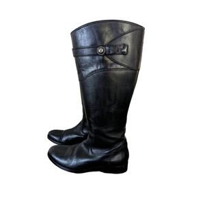 COPY - Frye Molly Button Tall Riding Boots Knee High Leather Black 6.5
